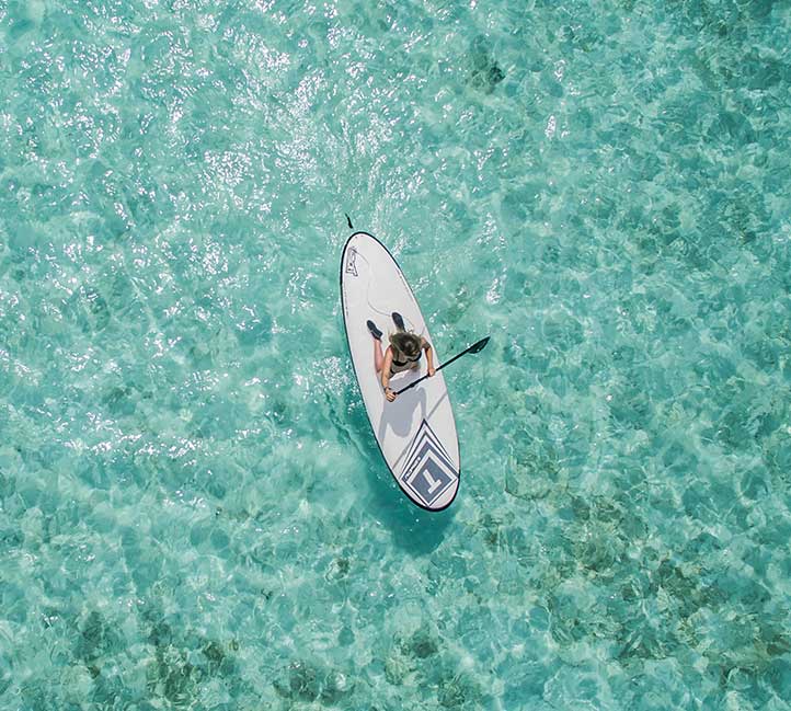 Paddle boarding in Barbados