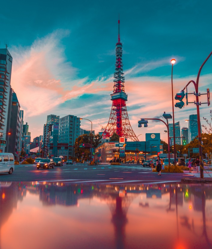 Tokyo sun down