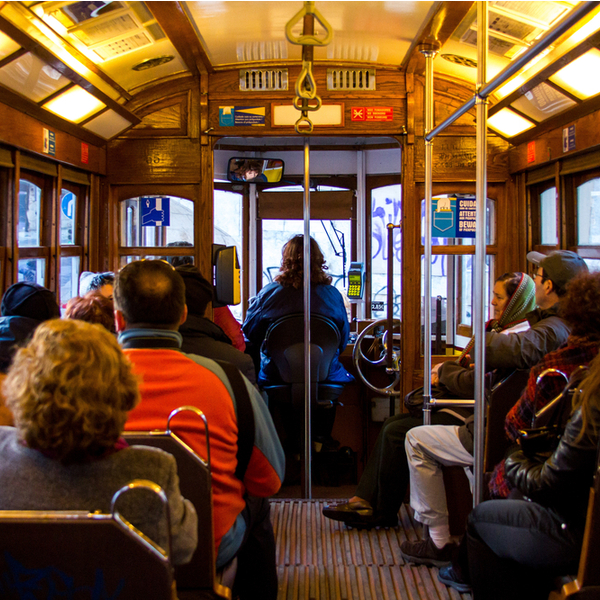 Lisbon tram interior