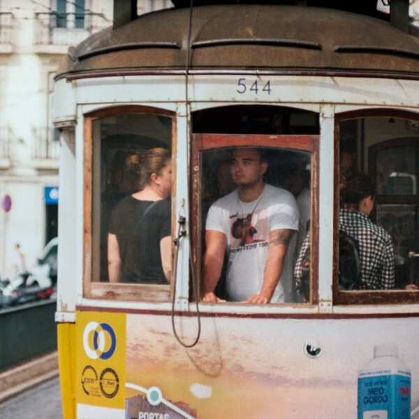 Lisbon tram people
