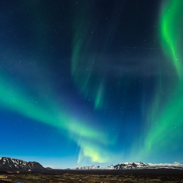 reykjavik park northern lights