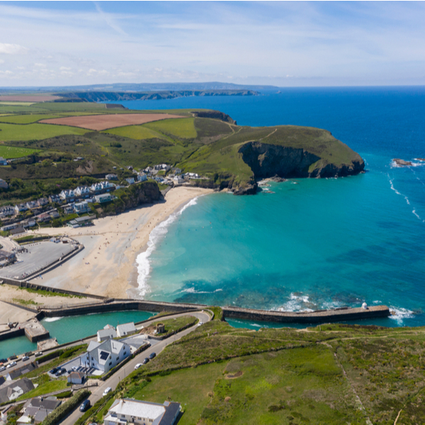 Cornwall coastal cycling route