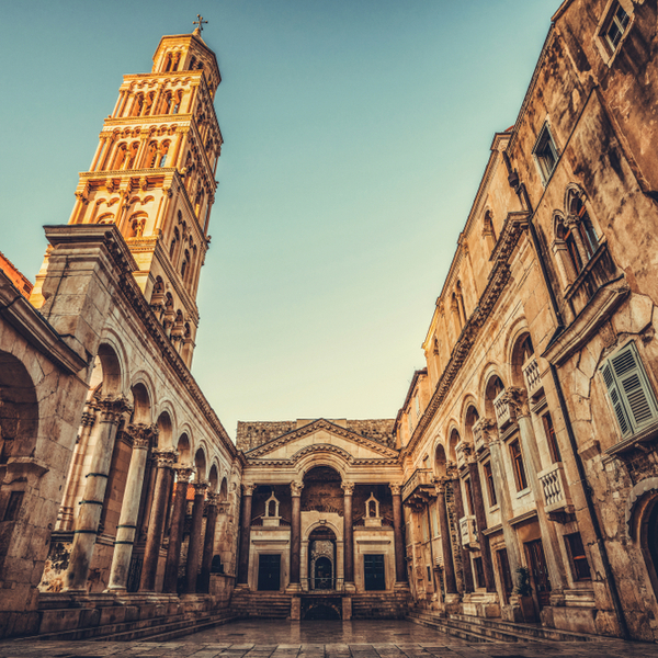 view of Diocletian’s Palace in split