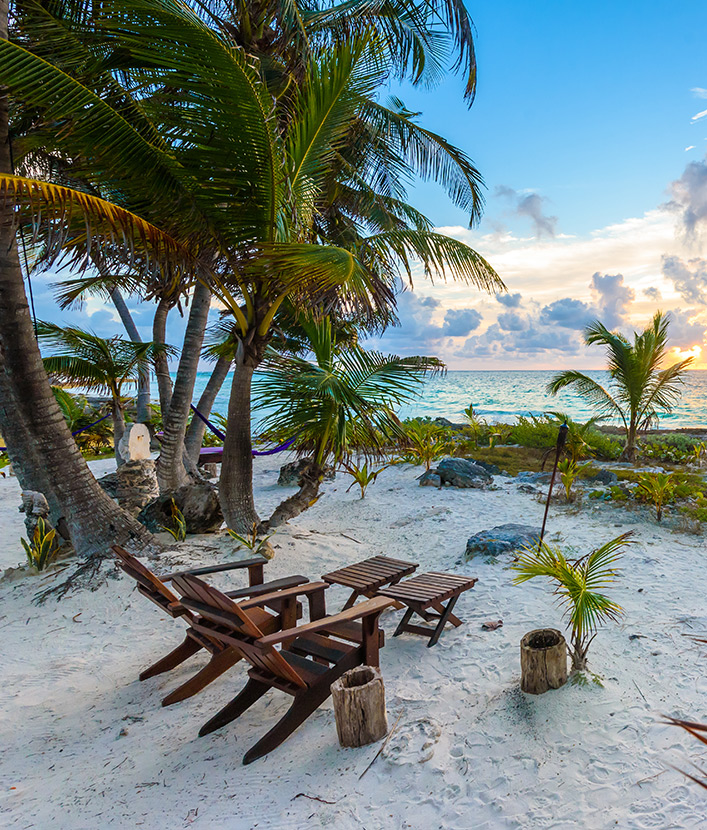 beach scene riviera maya
