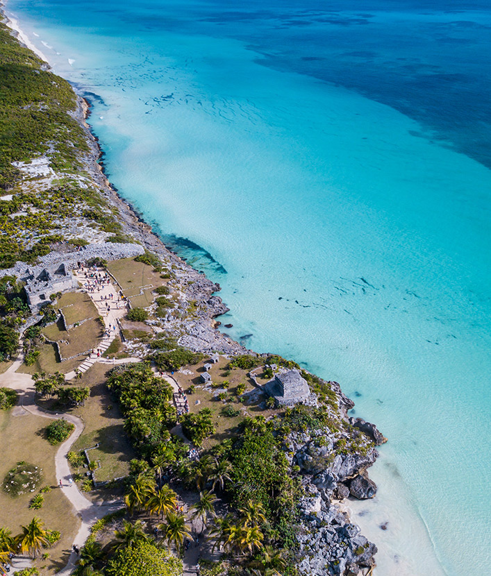 riviera maya coastline