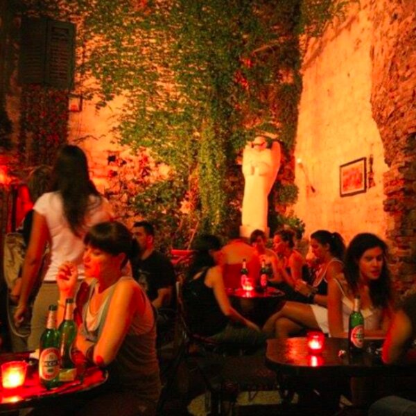 people drinking in bar terrace in split