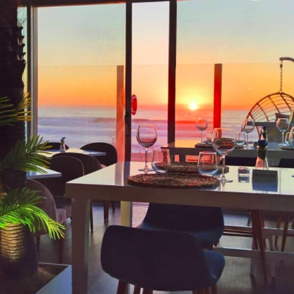 sunset at bar in porto