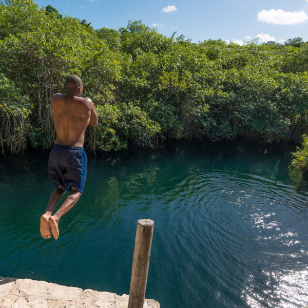 riviera maya cliff jumping