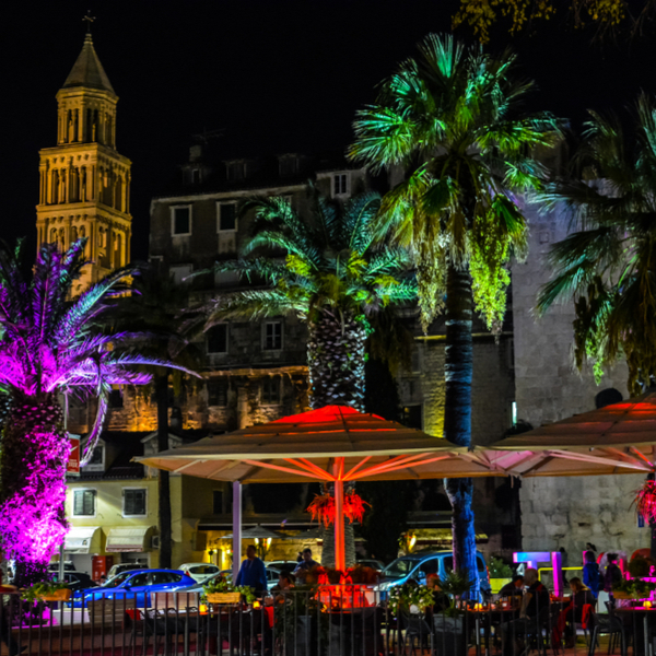 colourful bar on split riva promenade