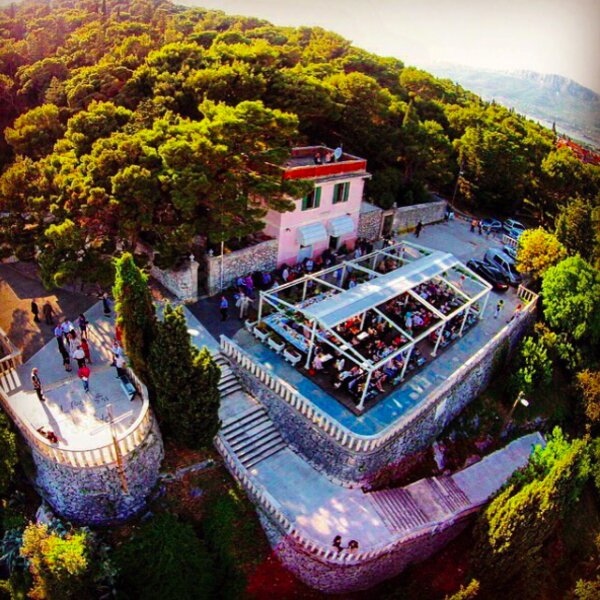 view above rooftop bar in split