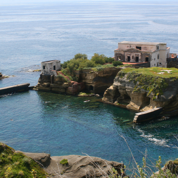 view over Gaiola Island near naples