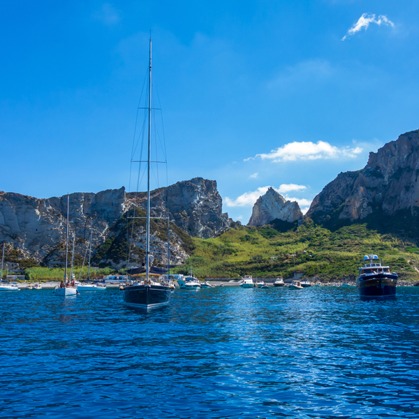 view of Palmarola on ponza island