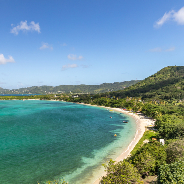 ocean view of paradise beach in grenada
