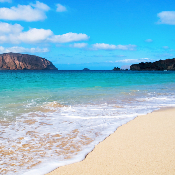 beautiful beach on La Graciosa island lanzarote