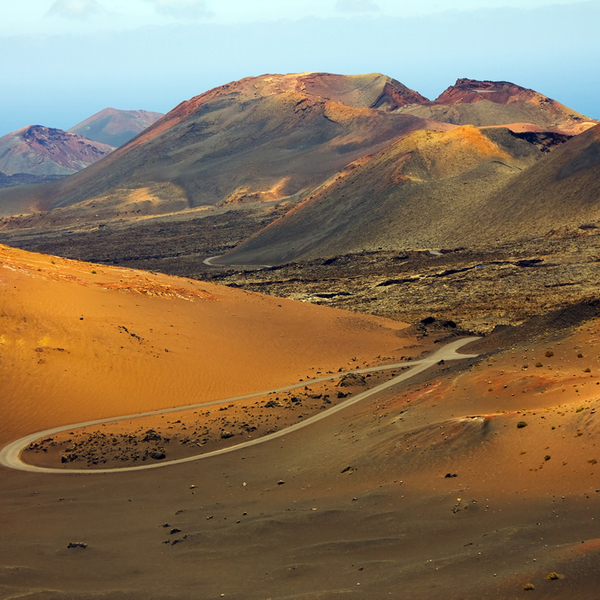 view of mountains in lanzarote national park