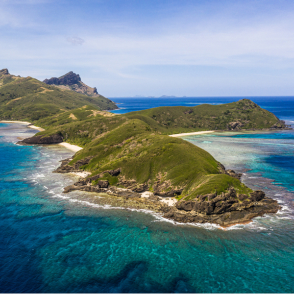 view of Yasawa island from sea