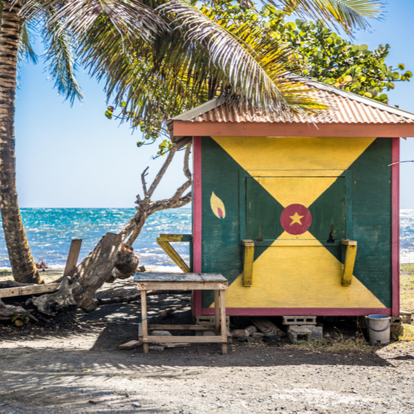 rum shack on a beach in grenada