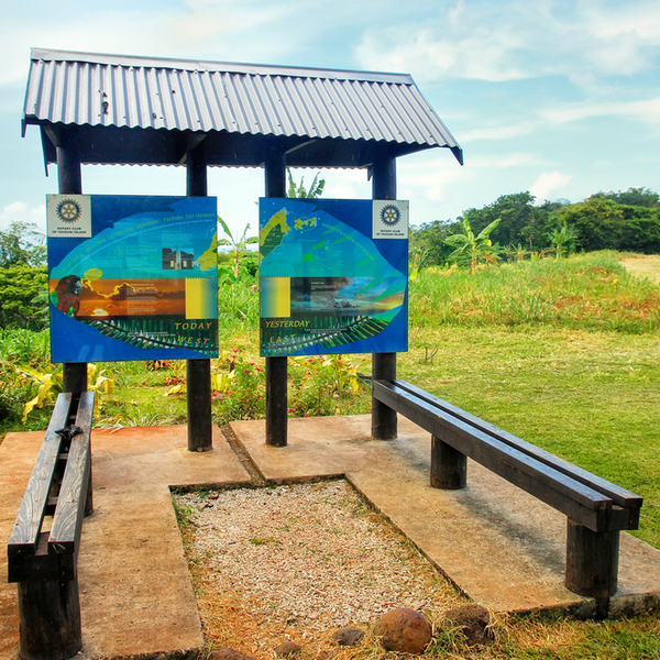 international date line on Taveuni in fiji