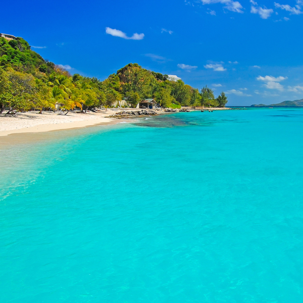 pristine turquoise waters at grand anse beach