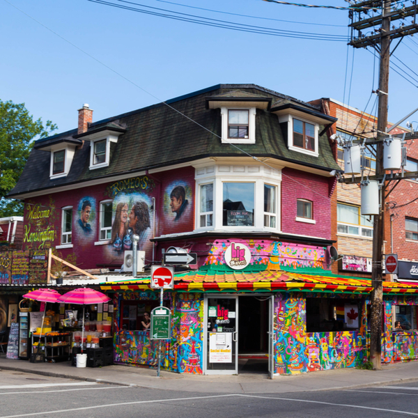 colourful building in kensington market area of toronto