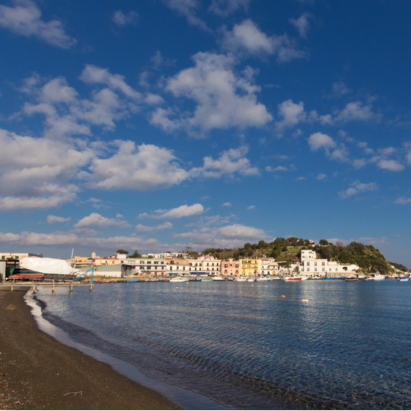 view of miseno harbour in naples