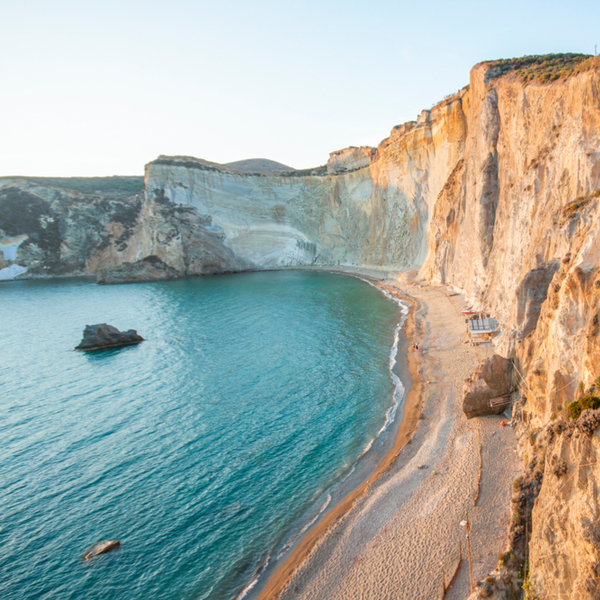 beach on ponza island