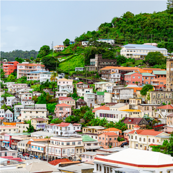 view of houses at the carenage in grenada