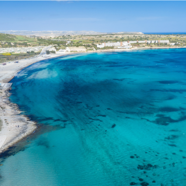 view of sand and sea at Mellieha