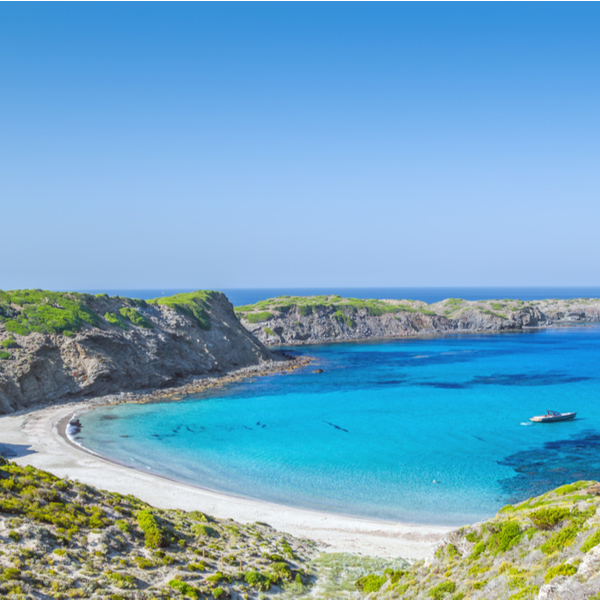 unspoilt Cala Presili beach in menorca