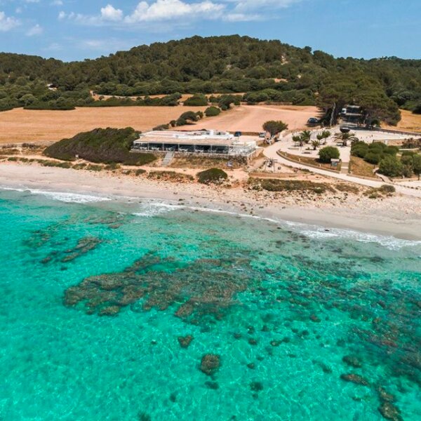 beachfront bar in menorca