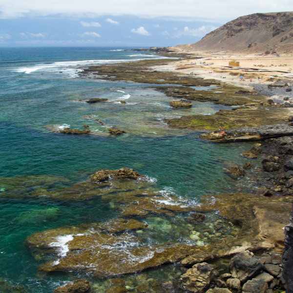 view of rocky beach of El Confital