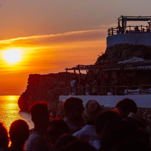 sunset at club in menorca