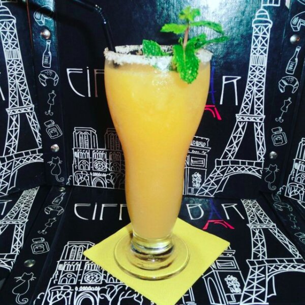 cocktail at a bar in gran canaria