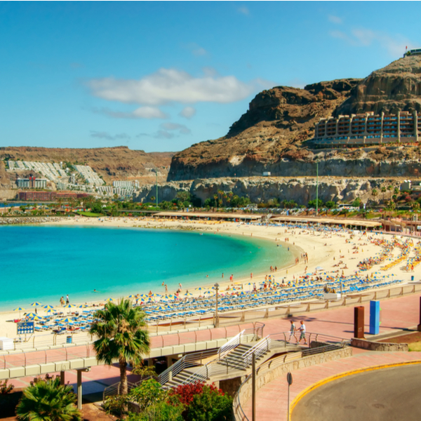 people on beach at gran canaria