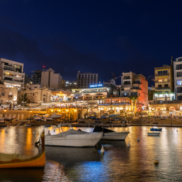 view of waterside bars in paceville malta