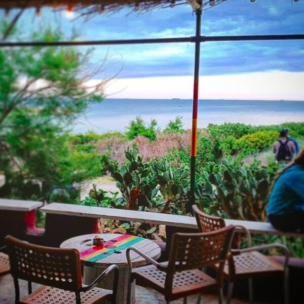 sea view at a reggae bar in qawra malta