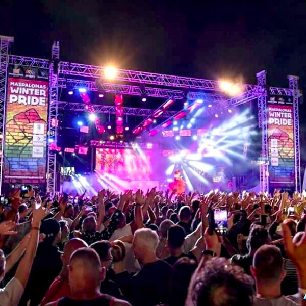 people enjoying party at gran canaria winter pride
