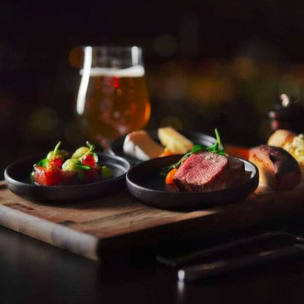 dishes at fancy fine dining restaurant in oslo