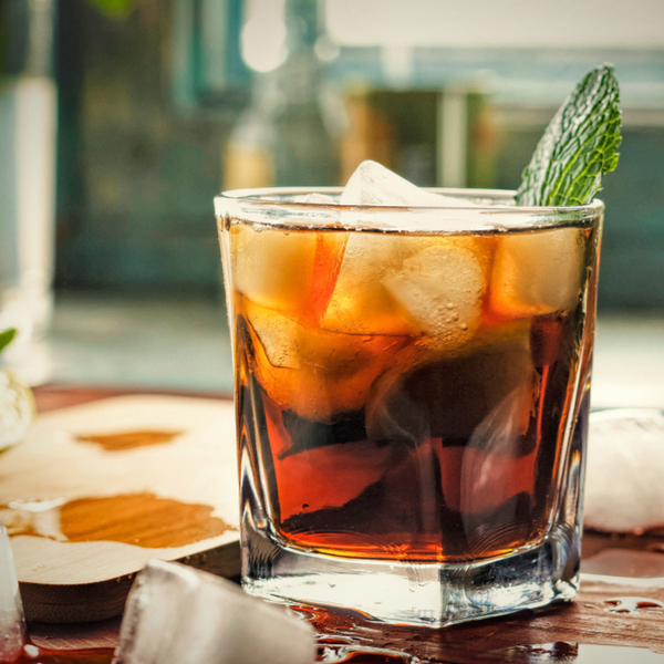 rum cocktail on table in jamaica