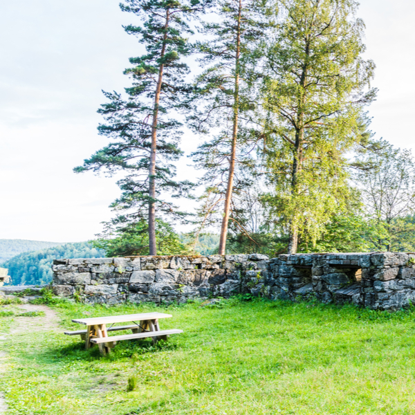 ruins at lake noklevann in Ostmarka oslo