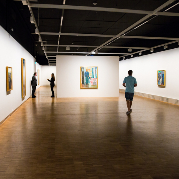 people viewing an art exhibition at the munch museum in oslo