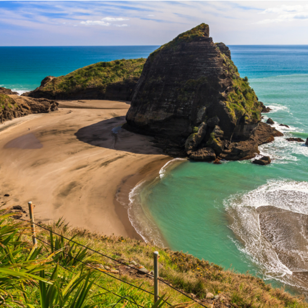 beach on west auckland in new zealand
