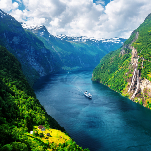 stunning view of epic fjord in norway