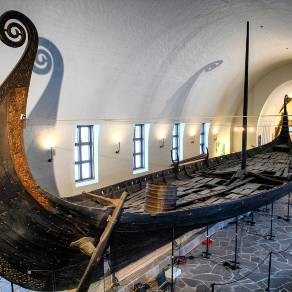 viking ship on display at the viking ship museum in oslo