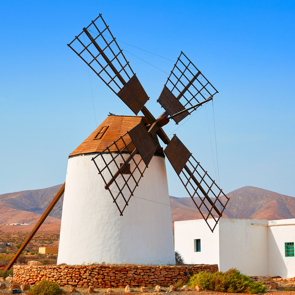 famous windmills along fuerteventura road trip route