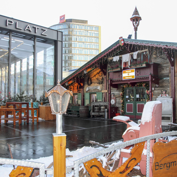 view of a traditional christmas market stall in berlin