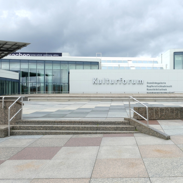 view of the kulturforum culture complex in berlin