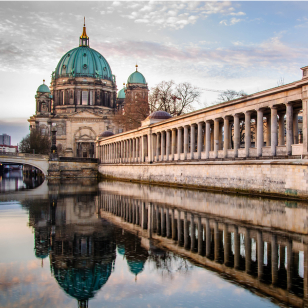 the cathedral at berlin's museum island in winter