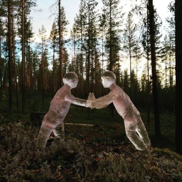 sculpture in woodland in lapland