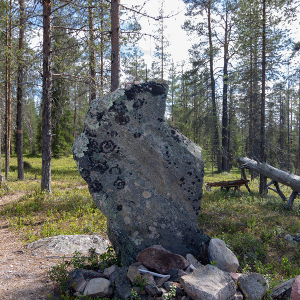 altar stone lapland woodland